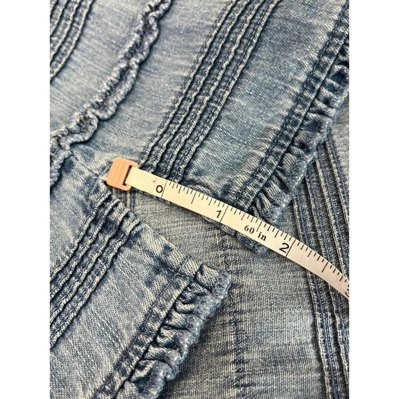 Womens Denim Skirt Blue Drawstring Waist No tags - Picture 5 of 5